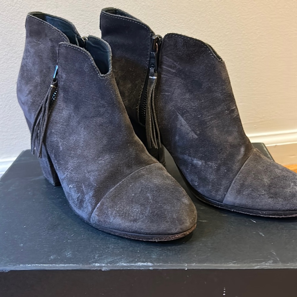 Rag & Bone Margot fringe booties 39.5 w/ original dust bag and box
